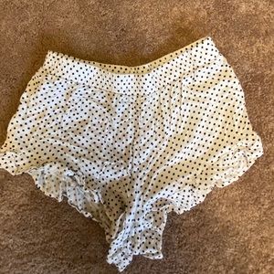 polka dot flowy shorts